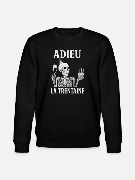 Goodbye Thirty Skeleton Birthday - Stanley/Stella CHANGER Unisex Organic Sweatshirt - black