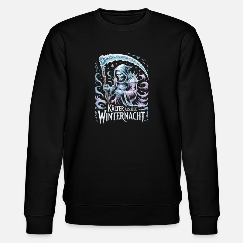  Kälter Als Jede Winternacht Sensenmann Eisiger - Stanley/Stella Unisex Bio-Sweatshirt CHANGER  - Schwarz