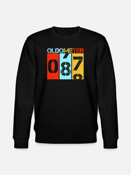Oldometer 87 Retro Vintage 87th Birthday - Stanley/Stella CHANGER Unisex Organic Sweatshirt - black