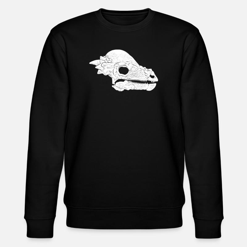 Pachycephalosaurus Fossil Schädel - Stanley/Stella Unisex Bio-Sweatshirt CHANGER  - Schwarz