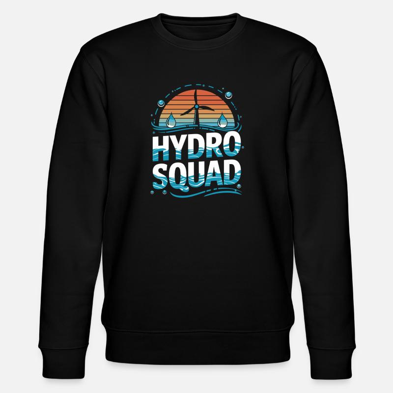  Hydro Squad Erneuerbare Energie Wasserkraft - Stanley/Stella Unisex Bio-Sweatshirt CHANGER  - Schwarz