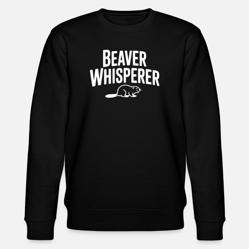 Biber-Flüsterer - Stanley/Stella Unisex Bio-Sweatshirt CHANGER  - Schwarz