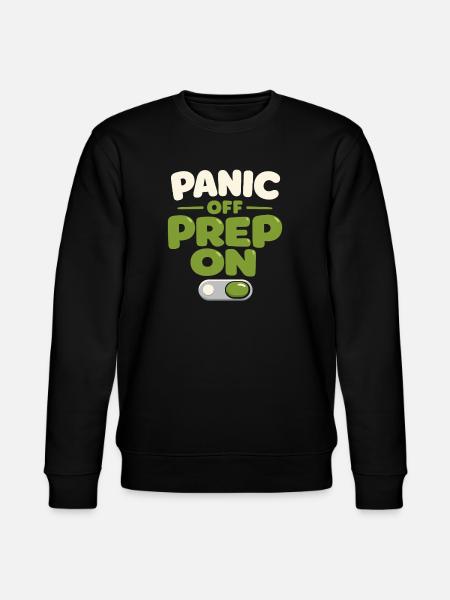 Calmness beats panic, lifestyle, - Stanley/Stella CHANGER Unisex Organic Sweatshirt - black
