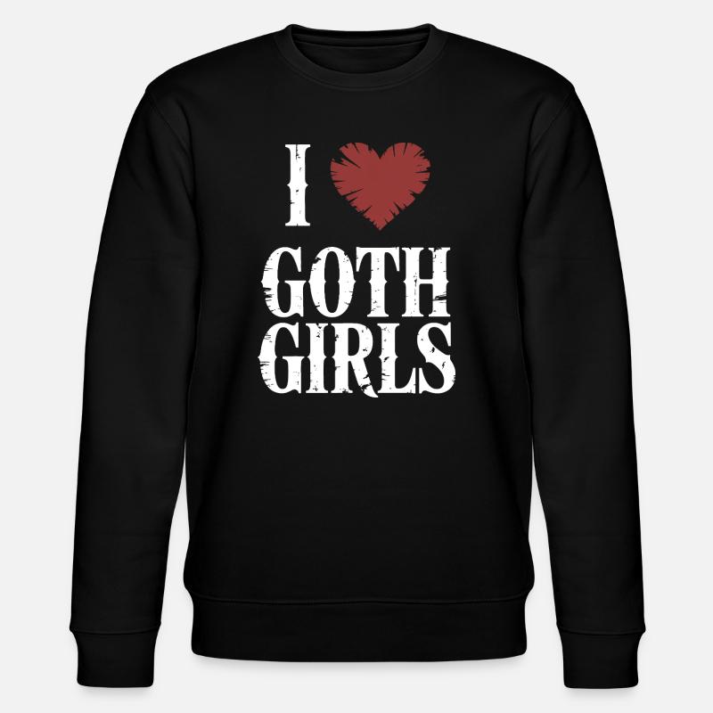 Ich liebe Goth Girls - Stanley/Stella Unisex Bio-Sweatshirt CHANGER  - Schwarz