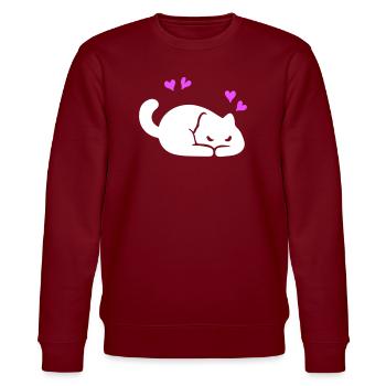 Amour des chats - Sweat bio CHANGER Stanley/Stella Unisexe - bordeaux - Devant - Nik (191cm) & Marisol (170cm)