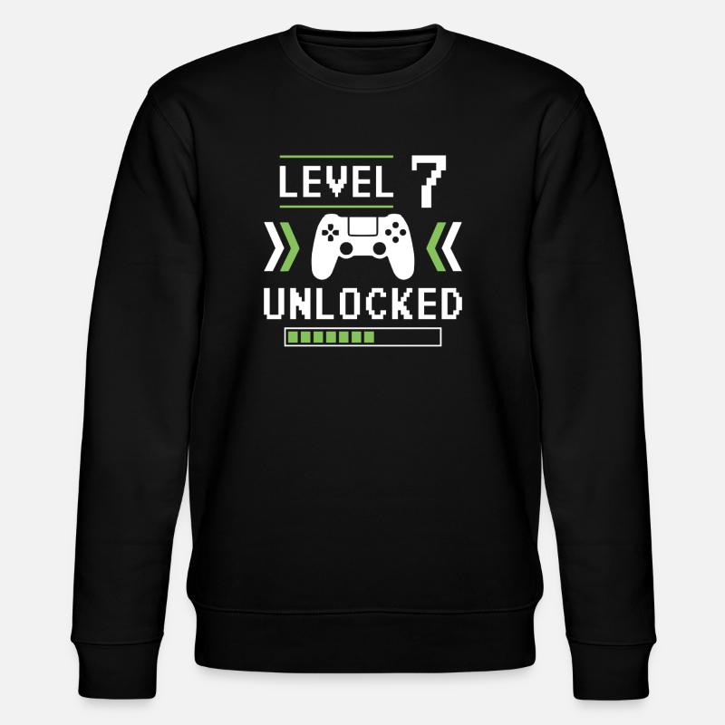 Level 7 freigeschaltet - Stanley/Stella Unisex Bio-Sweatshirt CHANGER  - Schwarz