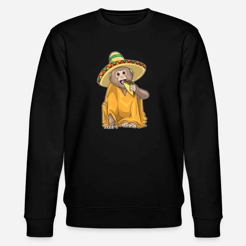Affe Taco - Stanley/Stella Unisex Bio-Sweatshirt CHANGER  - Schwarz