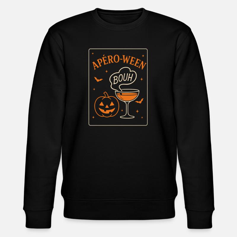 Aperitif-ween Pumpkin Humor - Stanley/Stella Unisex Bio-Sweatshirt CHANGER  - Schwarz