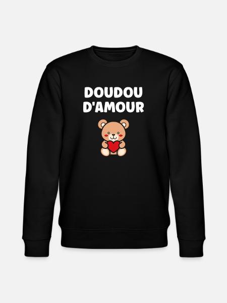 Doudou d'Amour Teddy Coeur Rouge - Sweat bio CHANGER Stanley/Stella Unisexe - noir