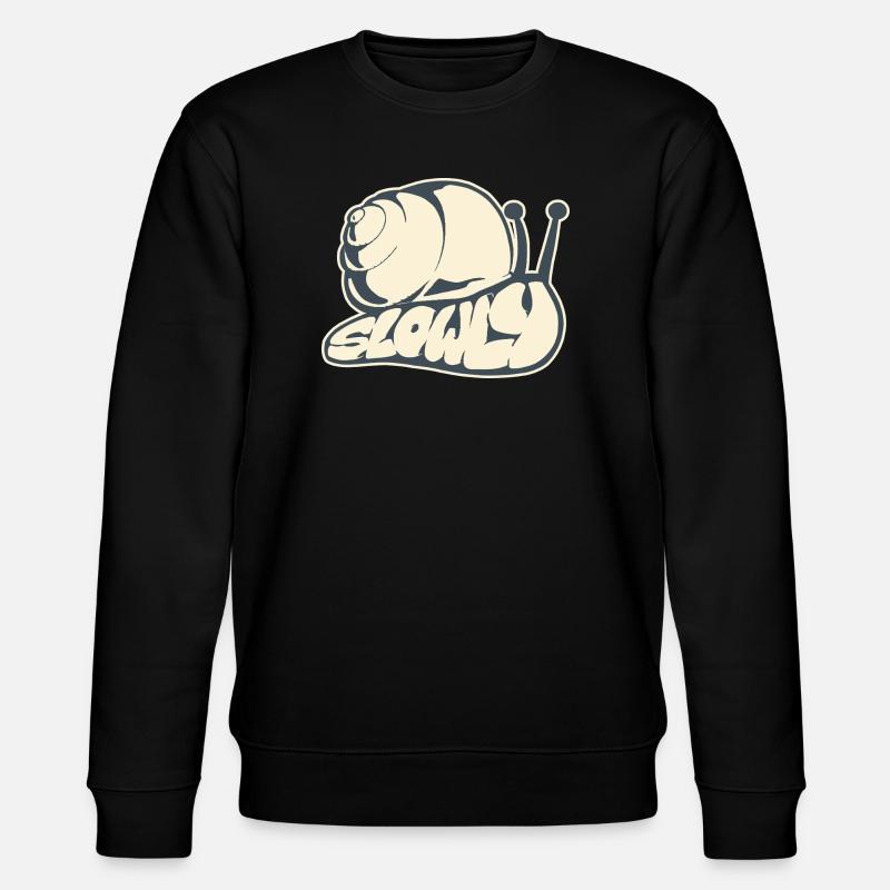 Slowly, mot dessiné (V2) - Sweat bio CHANGER Stanley/Stella Unisexe - noir
