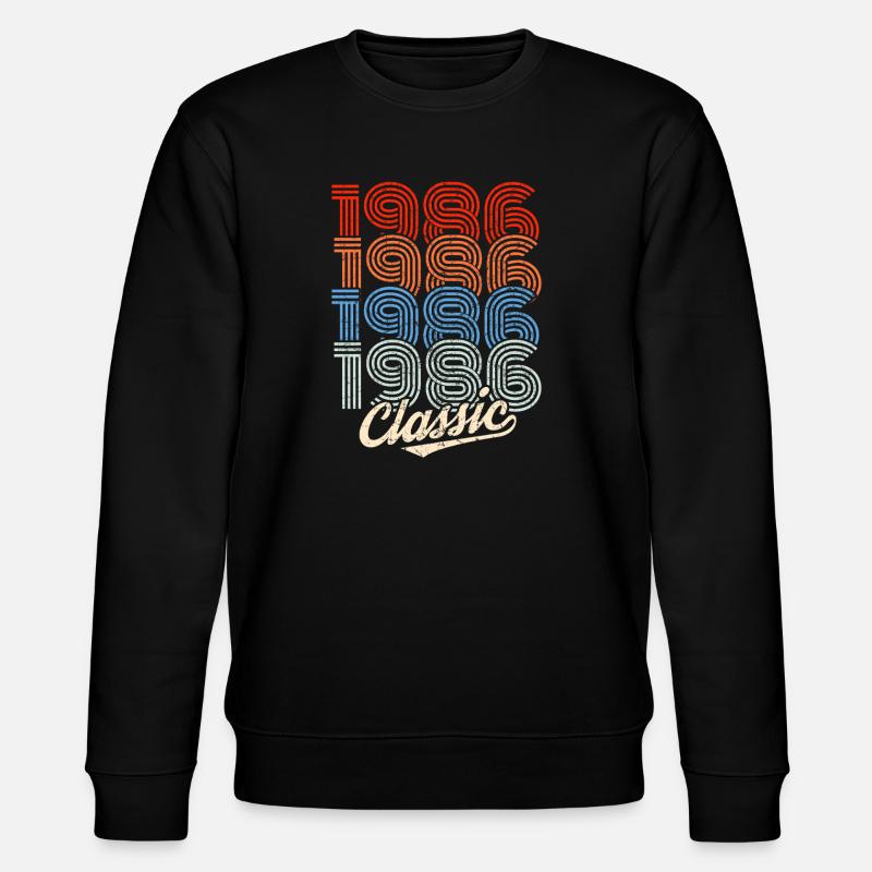 1986 Classic Retro Neon - Stanley/Stella Unisex Bio-Sweatshirt CHANGER  - Schwarz