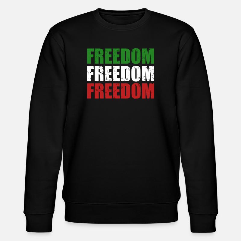 Freedom - Stanley/Stella Unisex Bio-Sweatshirt CHANGER  - Schwarz