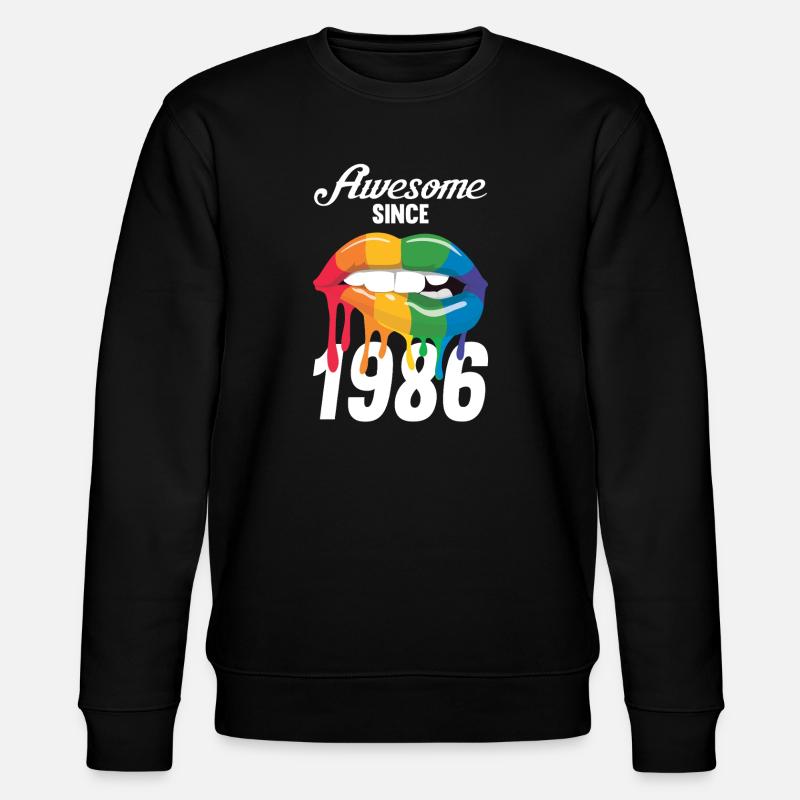 Rainbow Lips 1986 - Stanley/Stella CHANGER Unisex Organic Sweatshirt - black