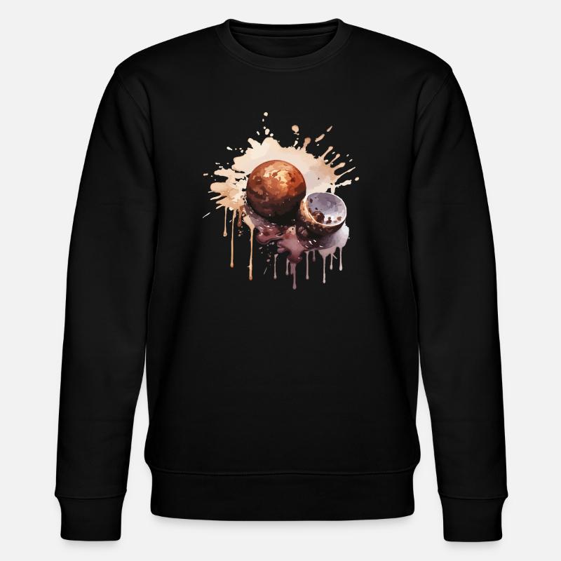 Schokolade Pralinen Süßigkeiten - Stanley/Stella Unisex Bio-Sweatshirt CHANGER  - Schwarz