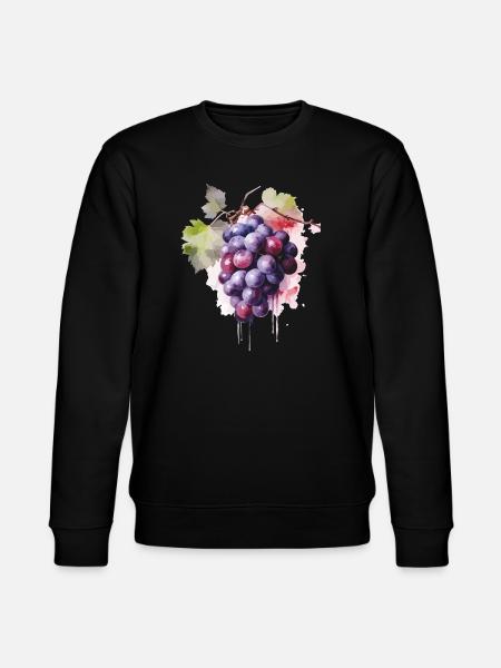 Raisins Aquarelle - Sweat bio CHANGER Stanley/Stella Unisexe - noir