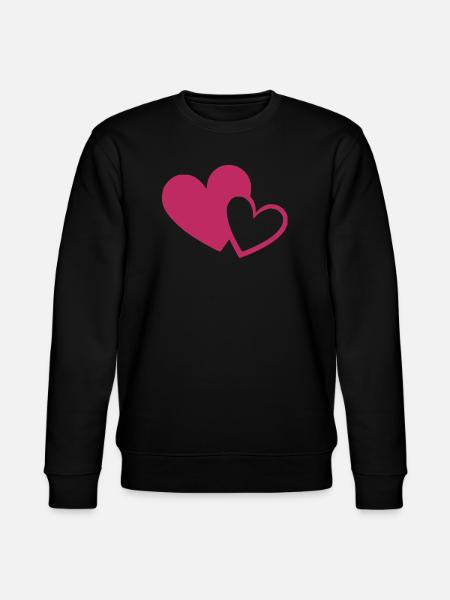 pink heart, pink gift, mother's day - Stanley/Stella CHANGER Unisex Organic Sweatshirt - black