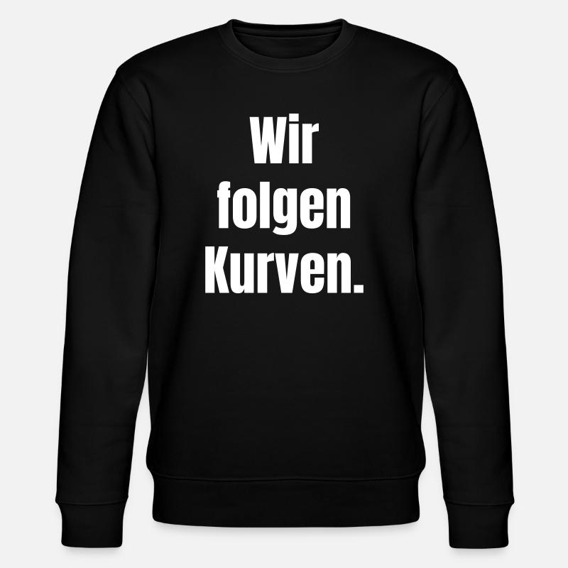 Wir folgen Kurven  - Stanley/Stella Unisex Bio-Sweatshirt CHANGER  - Schwarz