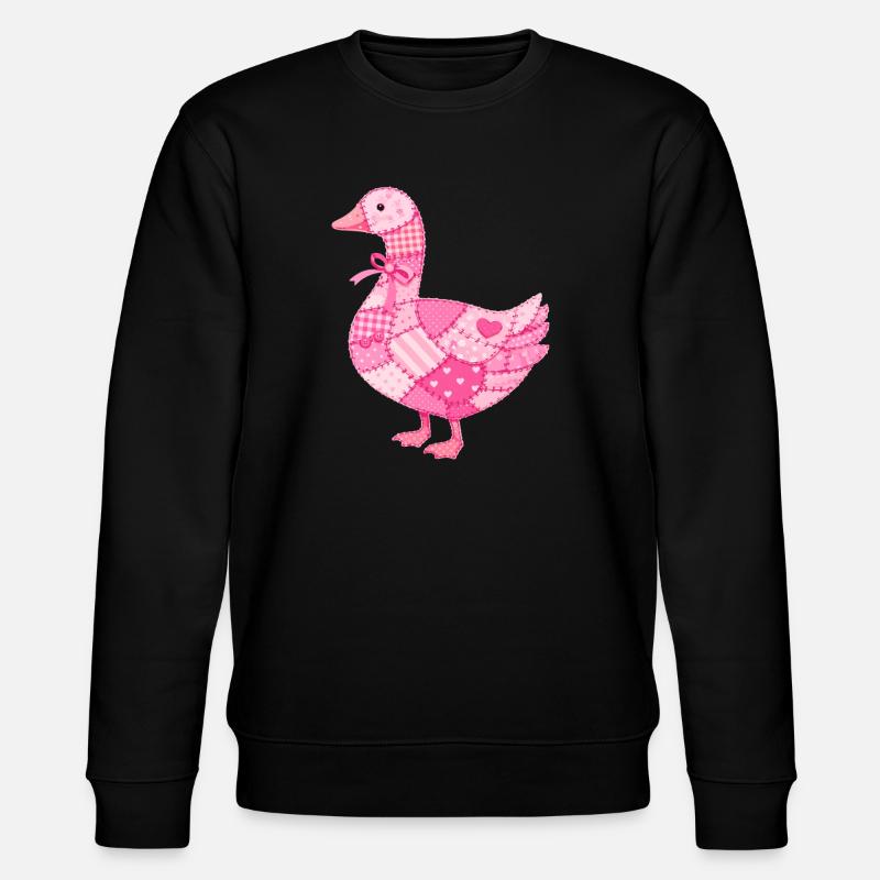 Patchwork Ente Rosa - Stanley/Stella Unisex Bio-Sweatshirt CHANGER  - Schwarz