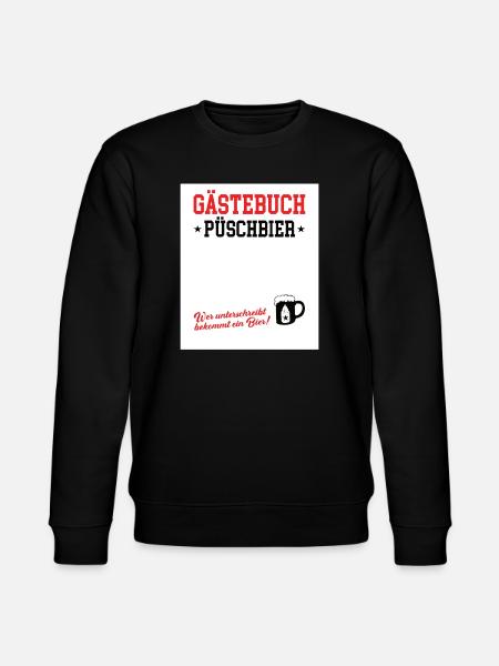 Guestbook Püschbier Babyshower Pullerparty New Papa - Stanley/Stella CHANGER Unisex Organic Sweatshirt - black