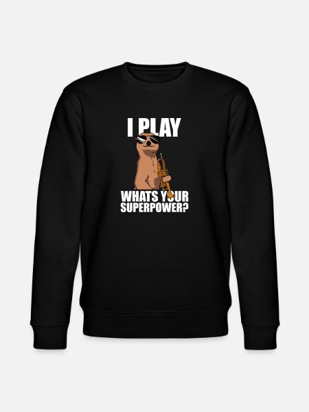 I play trumpet player - Stanley/Stella CHANGER Unisex Organic Sweatshirt - black