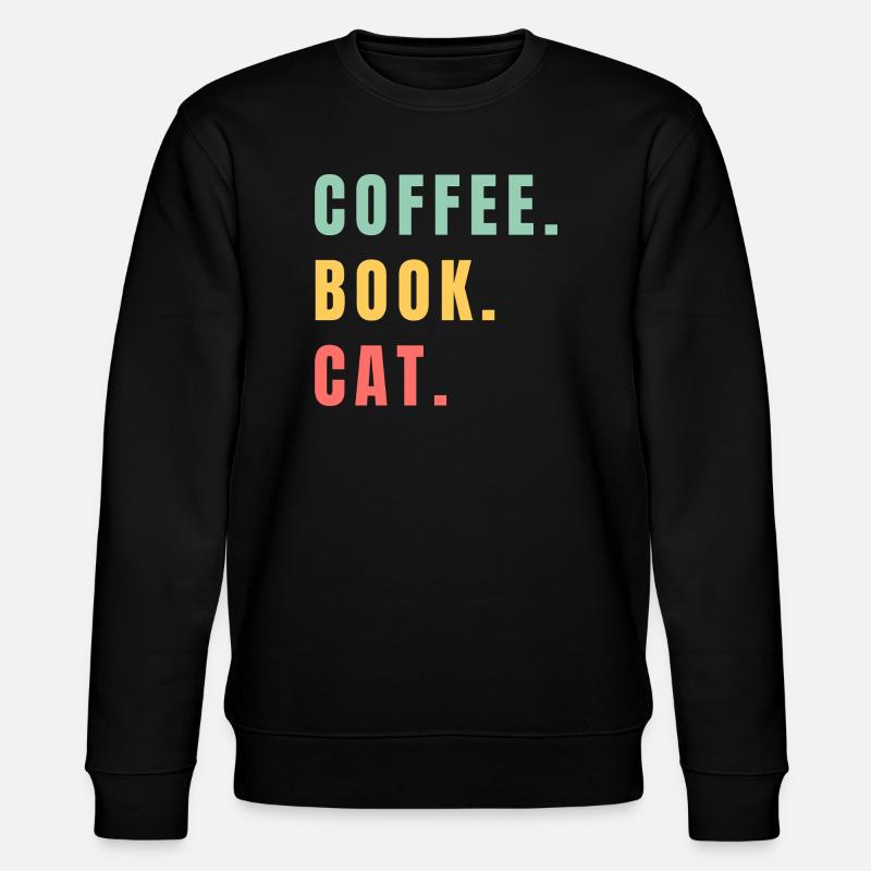 CHAT DU LIVRE CAFÉ - Sweat bio CHANGER Stanley/Stella Unisexe - noir