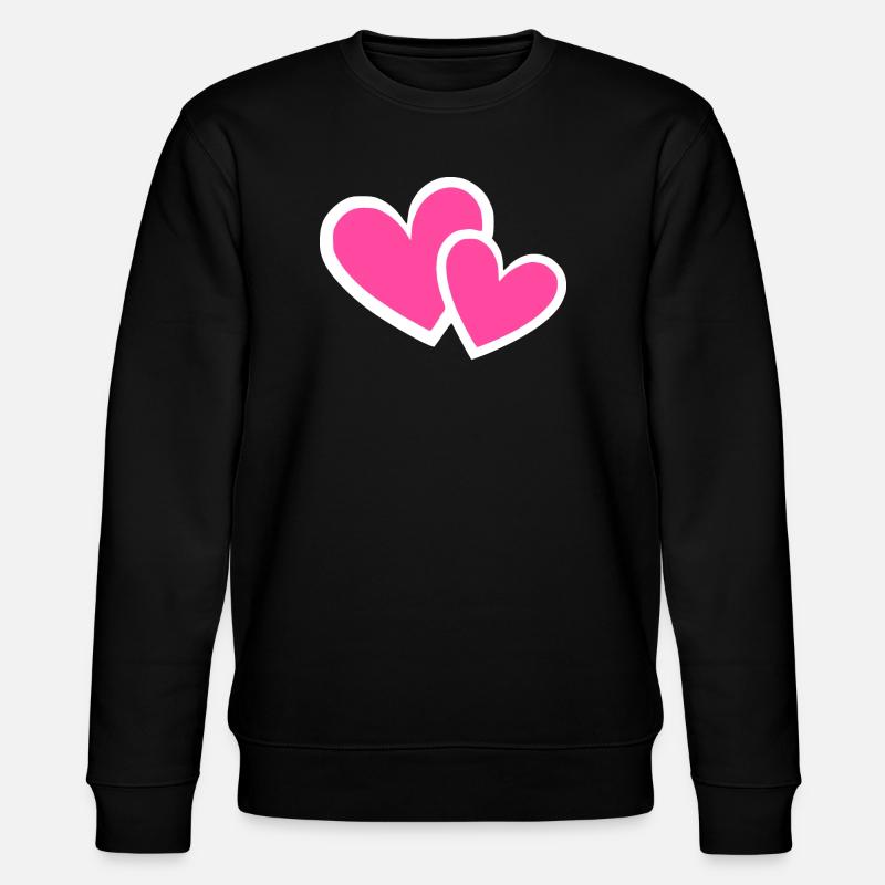 Saint-Valentin Cœur Rose, St.valentin - Sweat bio CHANGER Stanley/Stella Unisexe - noir