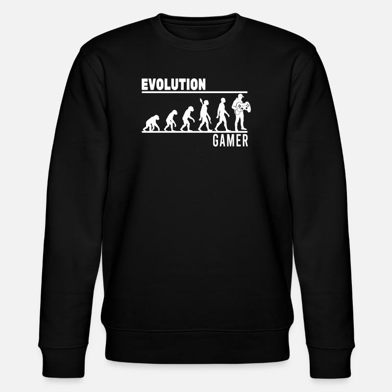 evolution gamer - Stanley/Stella Unisex Bio-Sweatshirt CHANGER  - Schwarz