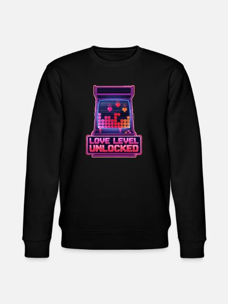 Love Level freigeschaltetes Arcade-Retro-Videospiel - Stanley/Stella Unisex Bio-Sweatshirt CHANGER  - Schwarz