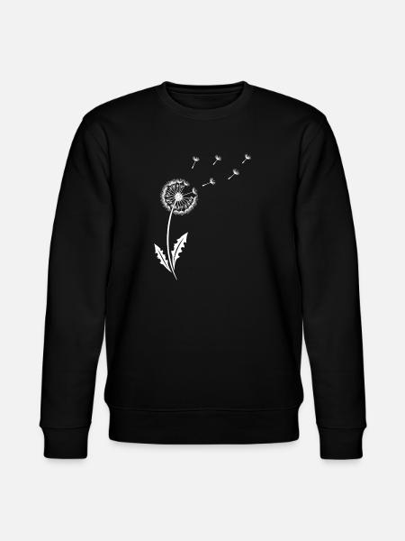 Dandelion - Minimalist Nature Design - Stanley/Stella CHANGER Unisex Organic Sweatshirt - black