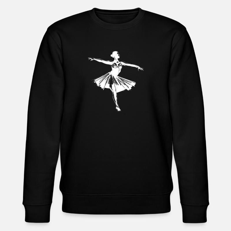Ballettmädchen Skizze - Stanley/Stella Unisex Bio-Sweatshirt CHANGER - Schwarz