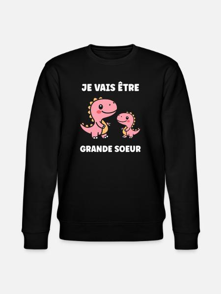 Jeg skal være storesøster - Stanley/Stella økologisk unisex-sweatshirt CHANGER - sort
