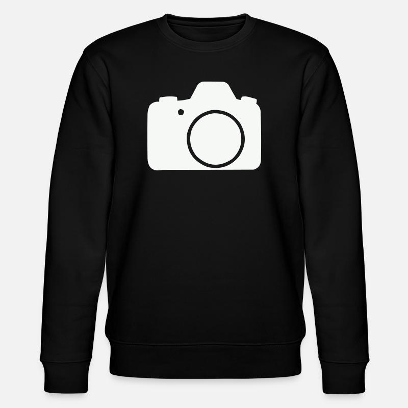 Kamera Linien-Icon Design - Stanley/Stella Unisex Bio-Sweatshirt CHANGER - Schwarz