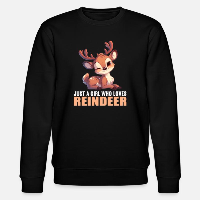 Rentiere Rentier - Stanley/Stella Unisex Bio-Sweatshirt CHANGER  - Schwarz