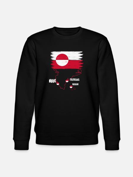 Greenland flag nuuk - Stanley/Stella CHANGER Unisex Organic Sweatshirt - black