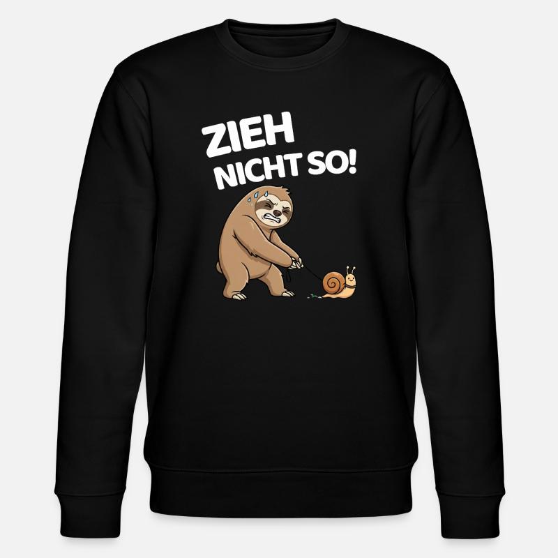 Don't pull so sloth with snail - Stanley/Stella CHANGER Unisex Organic Sweatshirt - black