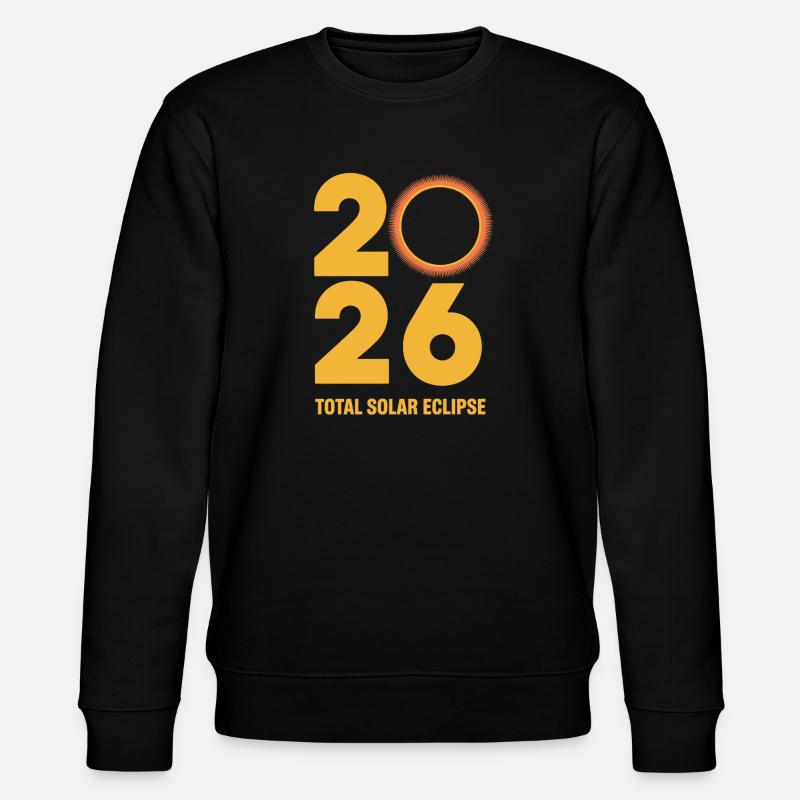 2026 Total Solar Eclipse Path Retro - Stanley/Stella Unisex Bio-Sweatshirt CHANGER  - Schwarz