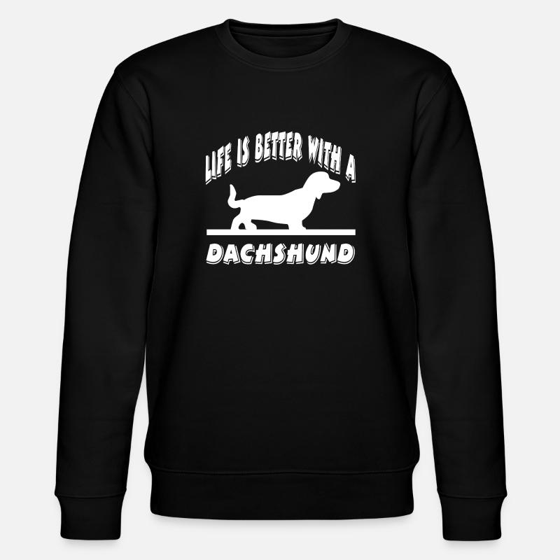 Dackel - Stanley/Stella Unisex Bio-Sweatshirt CHANGER  - Schwarz