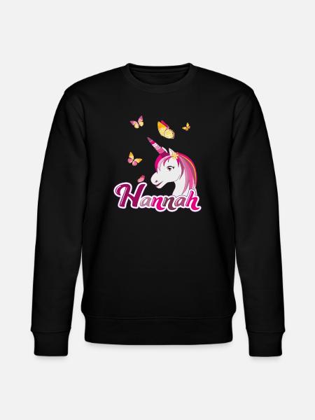 Hannah , Mädchenname, Lieblingsname - Stanley/Stella Unisex Bio-Sweatshirt CHANGER - Schwarz