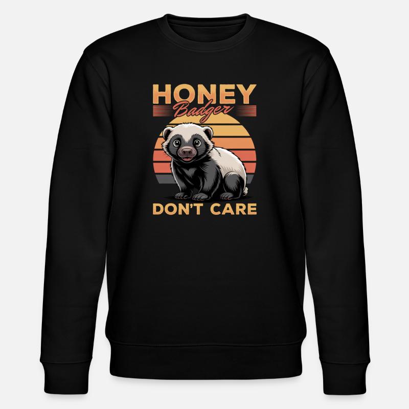 Funny Honey Badger - Stanley/Stella Unisex Bio-Sweatshirt CHANGER  - Schwarz