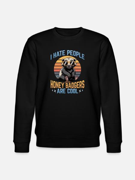 Funny Honey Badger - Stanley/Stella Unisex Bio-Sweatshirt CHANGER - Schwarz