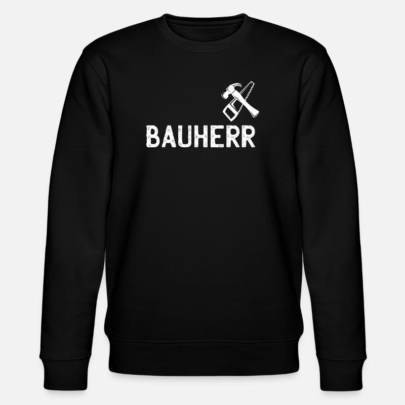 Builder DIY Tool Emblem - Stanley/Stella CHANGER Unisex Organic Sweatshirt - black