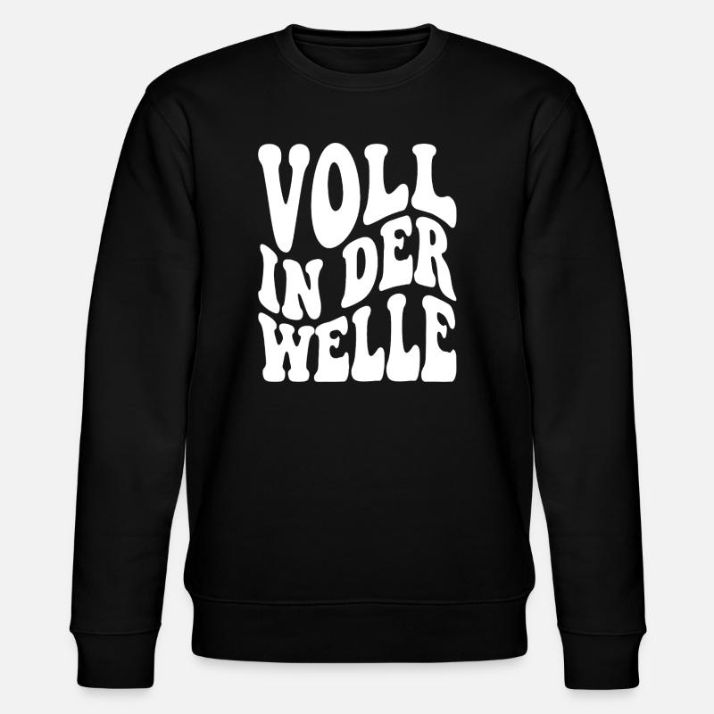 Full in the wave - Stanley/Stella CHANGER Unisex Organic Sweatshirt - black