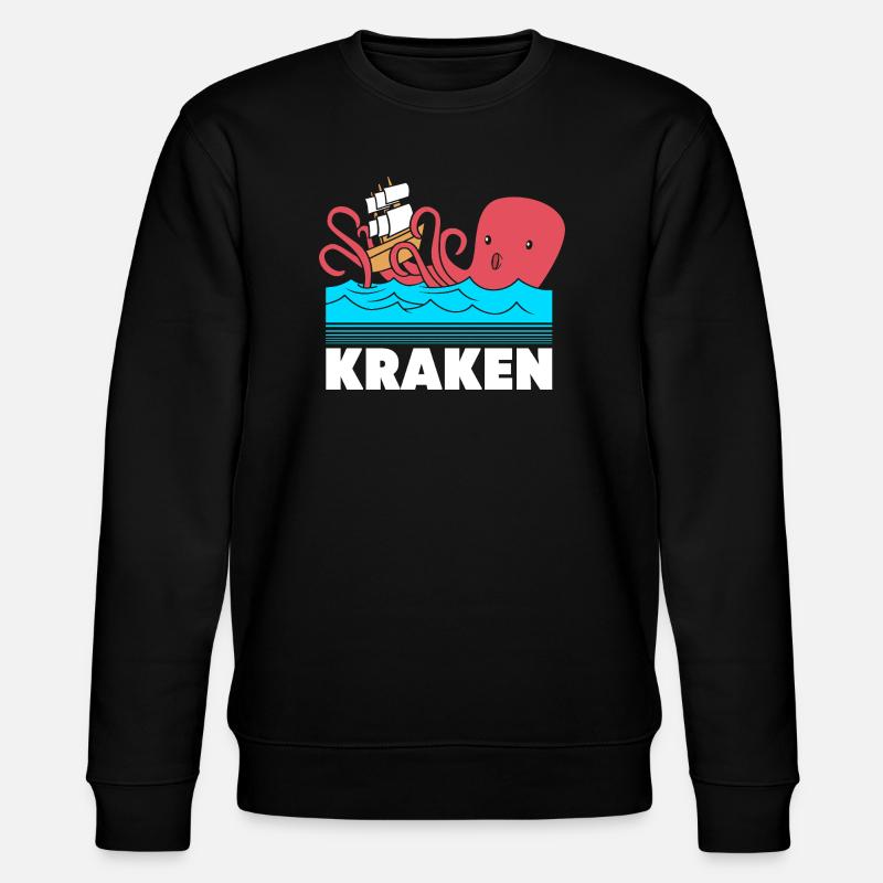 Oktopus Krake Kraken Tintenfisch - Stanley/Stella Unisex Bio-Sweatshirt CHANGER  - Schwarz
