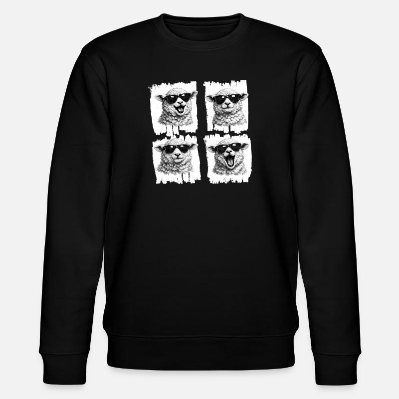 Schaf Sonnenbrillen Quartet - Stanley/Stella Unisex Bio-Sweatshirt CHANGER - Schwarz
