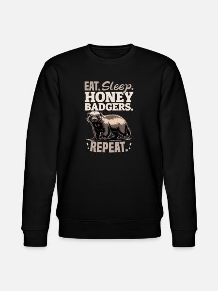 Funny Honey Badger - Stanley/Stella Unisex Bio-Sweatshirt CHANGER - Schwarz