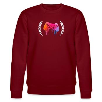 Gaming - Stanley/Stella Unisex Bio-Sweatshirt CHANGER  - Burgunderrot - Vorne - Nik (191cm) & Marisol (170cm)