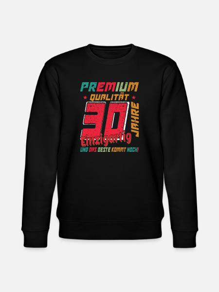 30th Birthday Unique Retro Quality - Stanley/Stella CHANGER Unisex Organic Sweatshirt - black