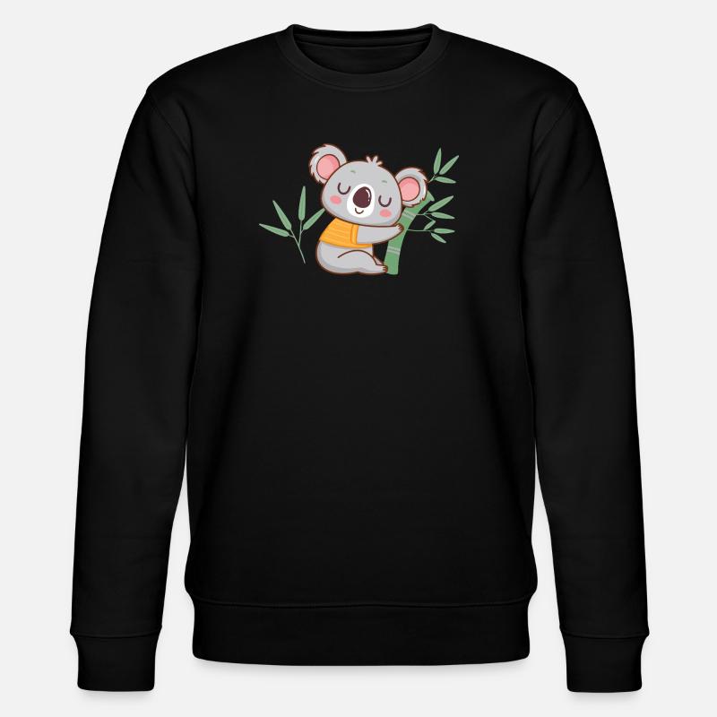 Zen-Koala auf Bambus - Stanley/Stella Unisex Bio-Sweatshirt CHANGER  - Schwarz