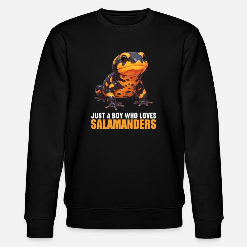 Feuersalamander Salamander - Stanley/Stella Unisex Bio-Sweatshirt CHANGER  - Schwarz