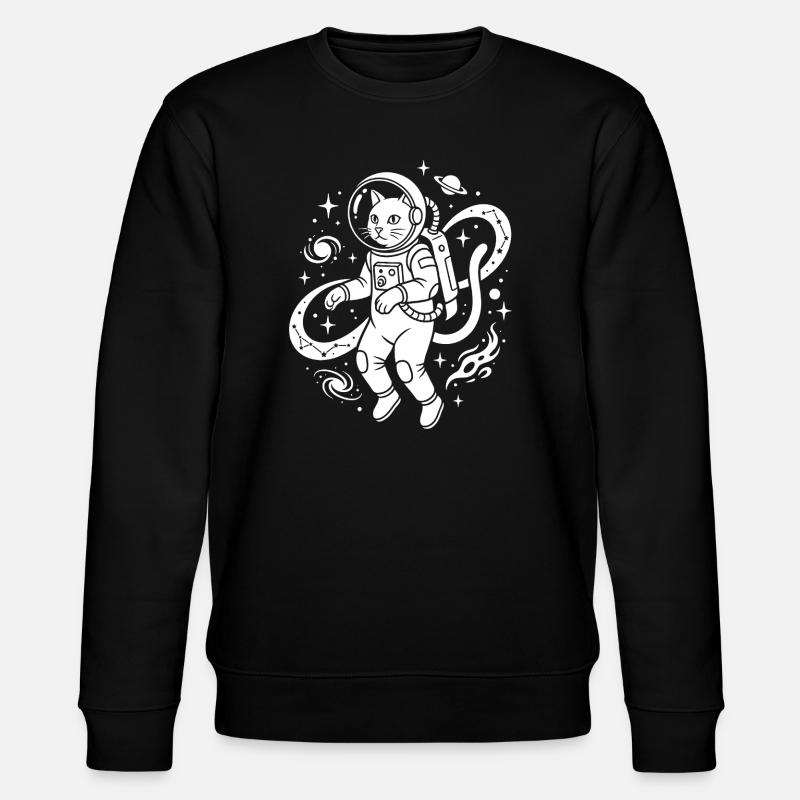 Kitty exploratrice spatiale - Sweat bio CHANGER Stanley/Stella Unisexe - noir
